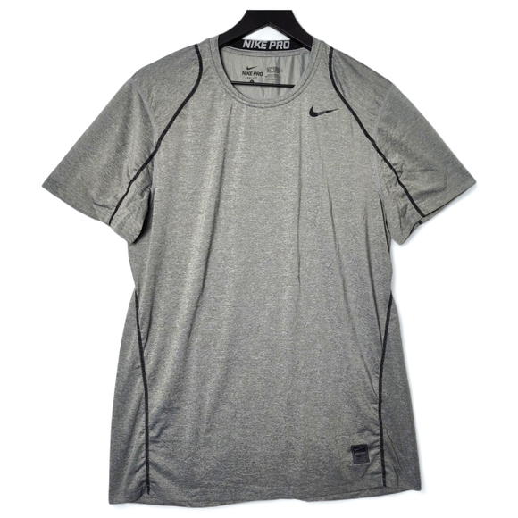 NIKE Mens Pro Fitted Short Sleeve Top Size Large - Picture 5 of 10